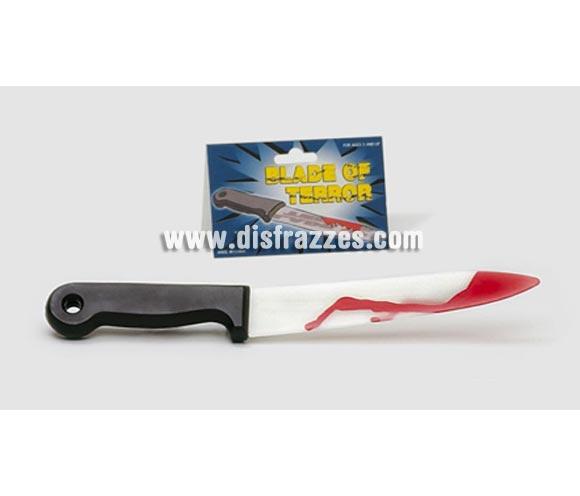 Cuchillo Screamer de hoja flexible manchada de sangre para Halloween. Ideal como complemento de tu disfraz de Scream para Halloween para ir de Fiesta a Pub's, Discotecas, Casas particulares o Restaurantes y ayudar a crear un ambiente terrorífico y tenebroso en Halloween.
¡¡¡PRÓXIMA RECEPCIÓN DE ÉSTE ARTÍCULO A PARTIR DE SEPTIEMBRE DE 2010!!!
