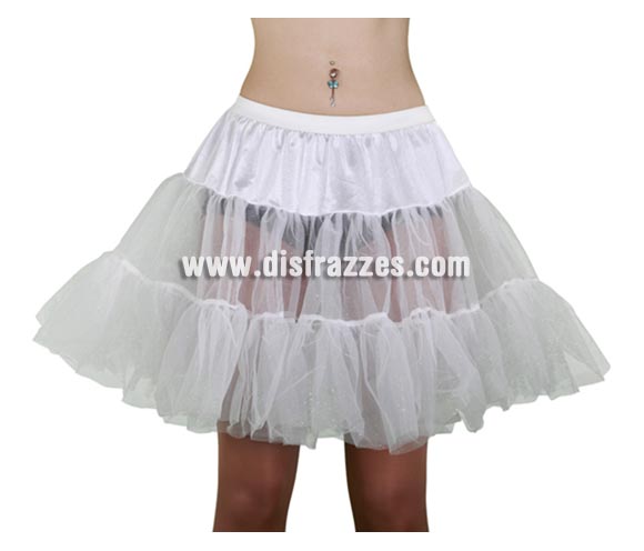 Enagua blanca o tutu para mujer. Talla de adulta.