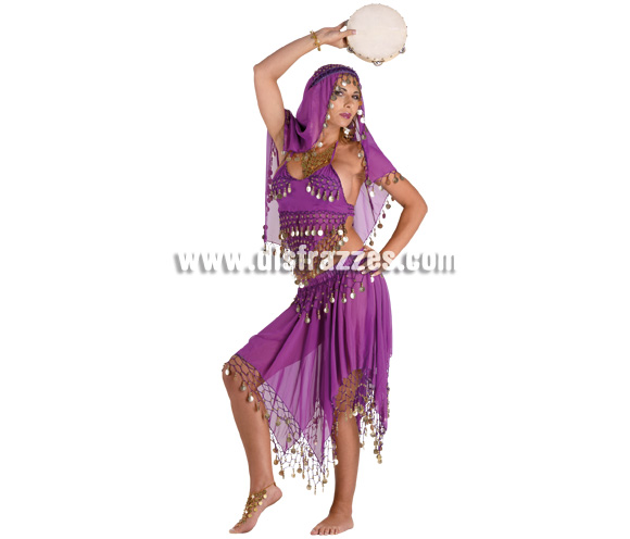 Disfraz de Bailarina Oriental para mujer. Talla 44. Incluye falda + top + pañuelo.