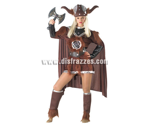 Disfraz de Vikinga para mujer. Talla 44. Incluye disfraz sin arma.