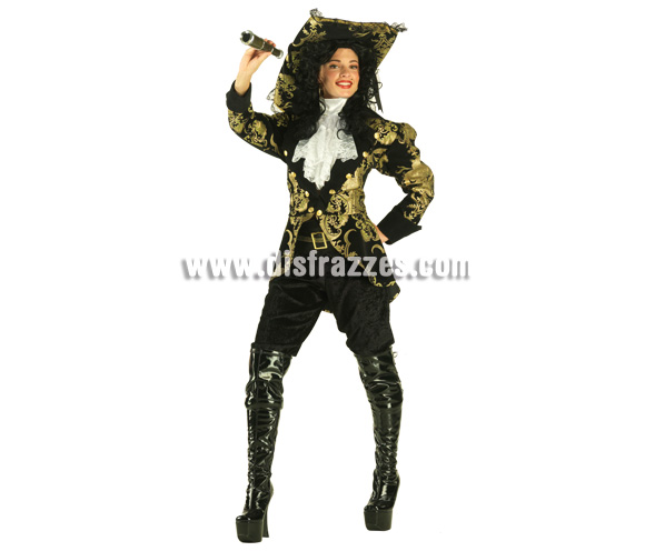 Disfraz de Pirata de los Siete Mares para mujer. Talla 44. Incluye disfraz con sombrero.