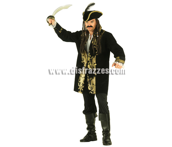 Disfraz de Pirata de los Siete Mares para hombre. Talla 54. Incluye disfraz con sombrero.