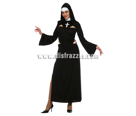Disfraz de Monja para mujer. Talla 44. Incluye vestido.