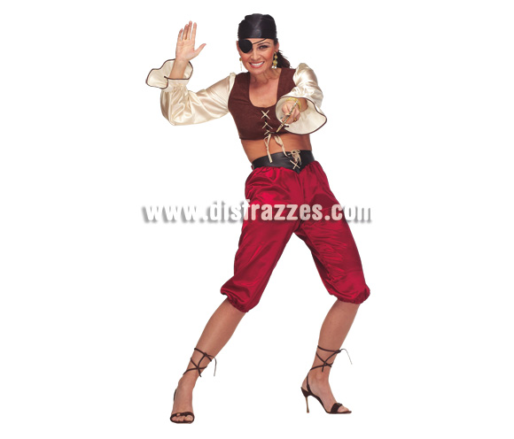 Disfraz de mujer Pirata para chica. Talla 44. Incluye disfraz.