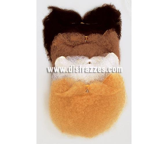 Barba y bigote adhesivos de color blanco pequeña. Ideal para vestir a niños de Papa Noel y de Rey Mago Melchor.