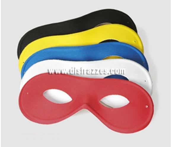 Antifaz Pierrot de color amarillo.
