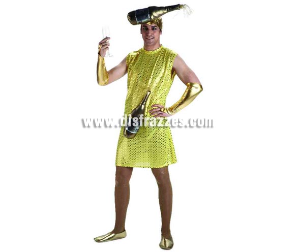 Disfraz de Burbujita de Cava para hombre. Talla standar 52. Incluye disfraz sin zapatillas. Éste disfraz es muy, pero que muy cachondo y perfecto para Despedidas de Soltero.