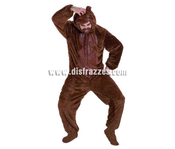 Disfraz de Mono para adultos. Talla standar 52. Incluye disfraz completo. Con éste disfraz tan calentito, harás el Orangután o el Chimpancé todo lo que puedas en Carnaval o en cualquier Fiesta del año.