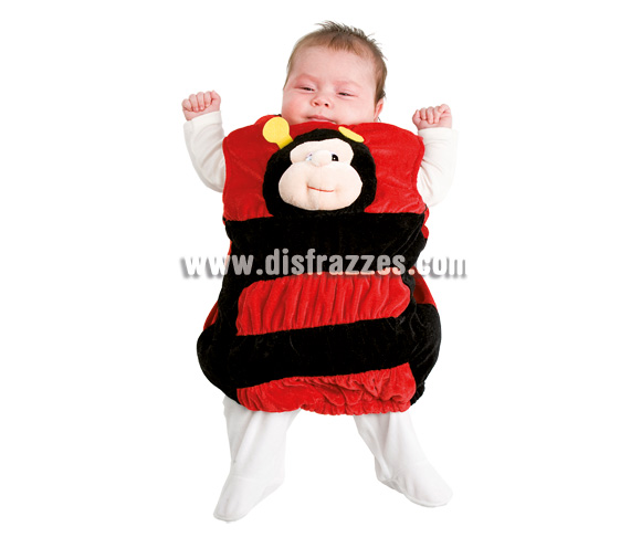 Disfraz de Mariquita para bebé. Talla de 3 a 12 meses. Incluye disfraz peluche.