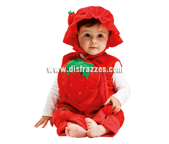 Disfraz de Fresa para bebé. Talla de 3 a 12 meses. Incluye disfraz.