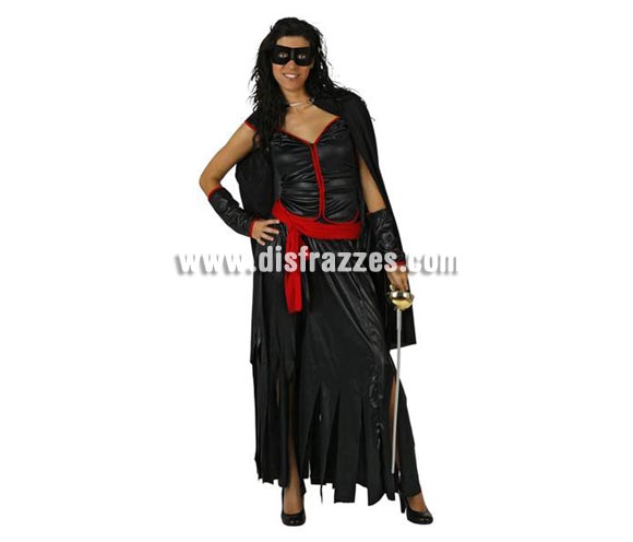 Disfraz de Heroina para mujer. Talla standar M-L = 38/42. Complementos NO incluidos. Para disfrazarse de la mujer del Zorro.