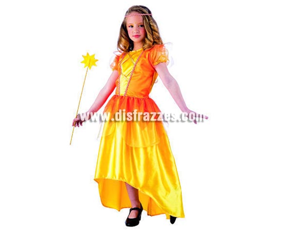 Disfraz de  Hada o Princesa Zenda Deluxe para niñas. Alta calidad hecho en España. Disponible en varias tallas. Incluye vestido y cinta del pelo. Varita NO incluida podrás ver varios modelos en la sección de complementos.