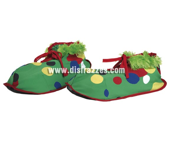 Par de Zapatos o Zapatones de Payaso de tela infantil. Talla de niños. 