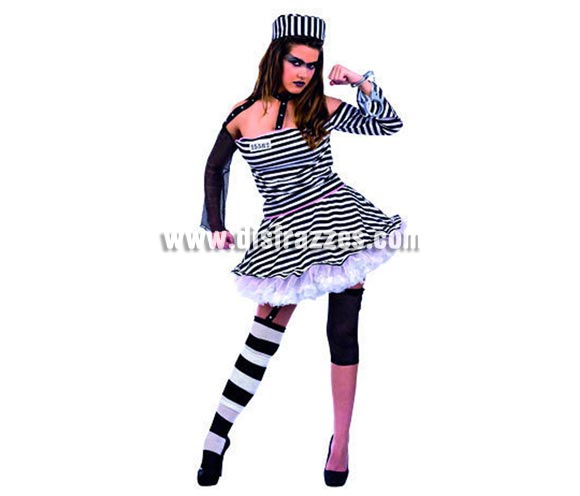 Disfraz de Presa Sexy Deluxe adulta. Alta calidad, hecho en España. Disponible en varias tallas. Incluye camisa, falda, gorro y calentadores. 