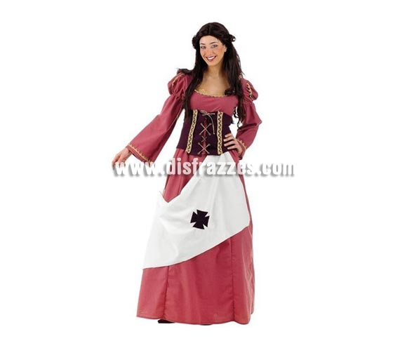 Disfraz de Leonor Medieval Deluxe para mujer. Alta calidad, hecho en España. Disponible en varias tallas. Incluye vestido y corpiño.