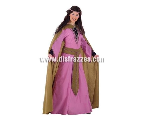 Disfraz de Lady Marian Medieval Deluxe para mujer. Alta calidad, hecho en España. Disponible en varias tallas. Incluye vestido, capa, cinturón y cinta del pelo. Para sentirse igual que la amada de Robin Hood.