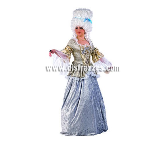 Disfraz de Dama Época Deluxe para mujer. Alta calidad, hecho en España. Disponible en varias tallas. Incluye camisa y falda. Peluca NO incluida, podrás encontrar pelucas en la sección de Complementos.