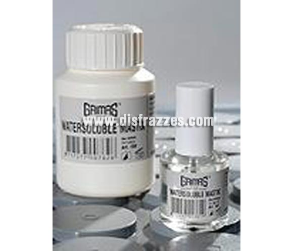 Water-soluble Mastix ( mastix soluble en agua) de 10 ml. es un pegamento para la piel que se utiliza para adherir productos como estrellas, crepé de lana, barbas, bigotes y cejas. 
Cierre el empaque una vez que haya utilizado el producto.

Procedimiento
Para mejorar la adhesión de este producto a la piel, limpie la piel con Cleansing Lotion (loción limpiadora). Utilice el cepillo aplicador para extender Water-soluble Mastix sobre el área de la piel dónde se necesita el pegamento.

Nota: Water-soluble Mastix puede perder adherencia debido a la transpiración de la piel. Si requiere una adhesión más fuerte, utilice Mastix Extra. No utilice este producto cerca de los ojos.

Desmaquillado
Water-soluble Mastix puede quitarse simplemente con agua templada. 