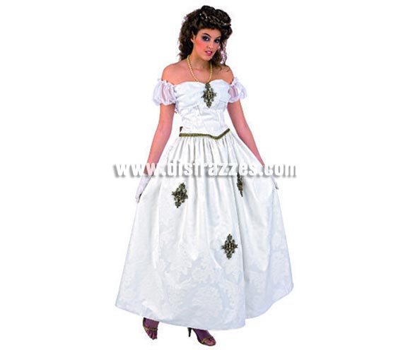 Disfraz de Emperatriz Sissi Deluxe para mujer. Alta  calidad, hecho en España. Disponible en varias tallas. Incluye corpiño y falda. Gargantilla NO incluida.