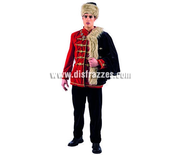 Disfraz de Emperador Húngaro Deluxe para hombre. Alta calidad, hecho en España. Disponible en varias tallas. Incluye chaqueta, capa, pantalón y gorro.
