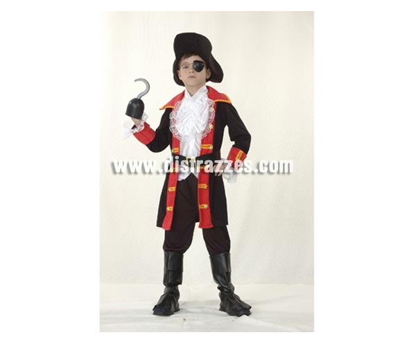 Disfraz de Bucanero niño barato para Carnaval. Talla de 7 a 9 años. Incluye chaqueta, cinturón, pantalón, pechera, cubrebotas, sombrero y parche. Garfio NO incluido, podrás verlo en la sección de Complementos con la ref. 19121BT. Éste disfraz de Carnaval es ideal para divertirse en las Fiestas de Carnavales tan divertidas y estrambóticas como siempre y que cada vez se celebran en más Pueblos, Villas  y Ciudades, tanto en la calle como en Pubs, Discotecas, Casas particulares, Restaurantes o Colegios y disfrazándote con un traje de Carnaval ayudarás a crear ese ambiente Carnavalesco, tan divertido, multicolor y variopinto que a todos nos fascina y nos divierte.
¡¡Compra tu disfraz para Carnaval en nuestra tienda de disfraces, será divertido!!
