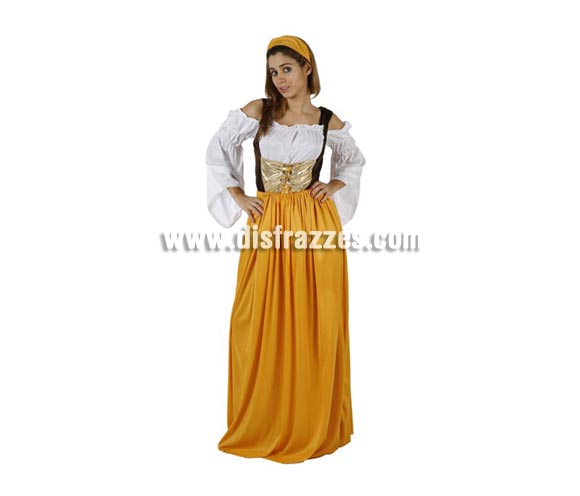 Disfraz de Sirvienta Medieval para mujer. Incluye vestido y cinta del pelo.