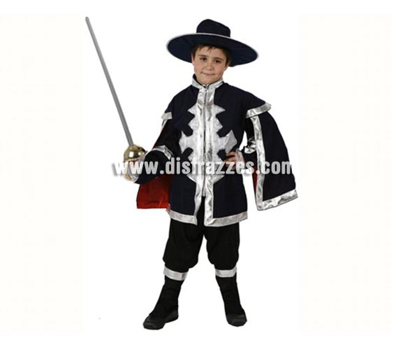 Disfraz de Mosquetero Real para niños de 10-12 años. Espada NO incluida.