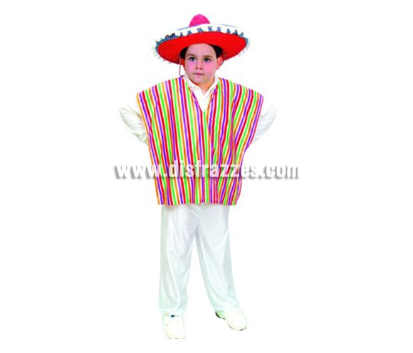 Disfraz de Mejicano para niños de 7-9 años. Sombrero NO incluido.