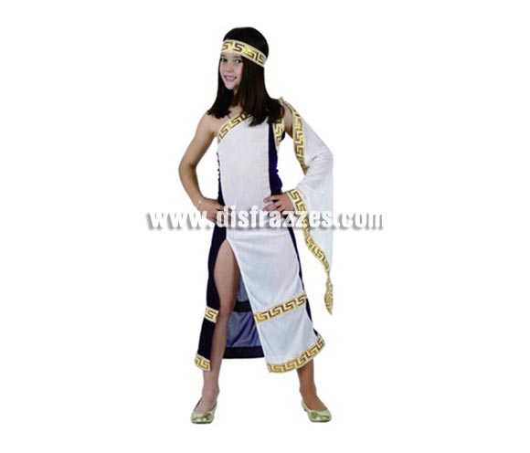 Disfraz de Princesa Romana para niñas de 3-4 años. Incluye vestido y tocado.
