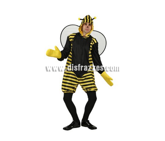 Disfraz de Abeja para hombre. Talla Standar M-L = 52/54. Incluye traje completo.