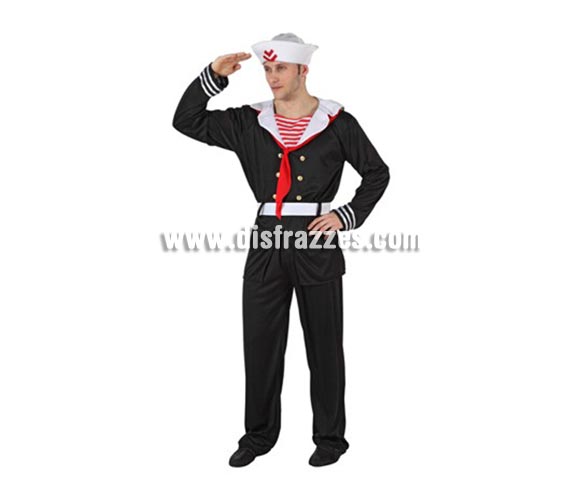 Disfraz Marinero para hombre. Talla Standar ó talla M-L 52/54. Incluye traje completo.