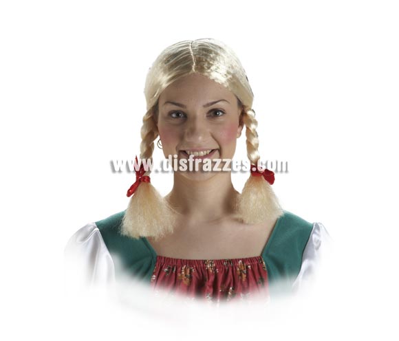 Peluca trenzas Tirolesa.