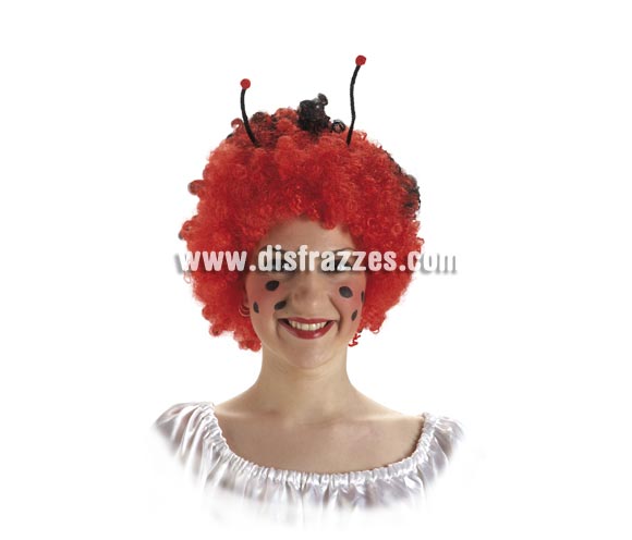 Peluca Mariquita con antenas.