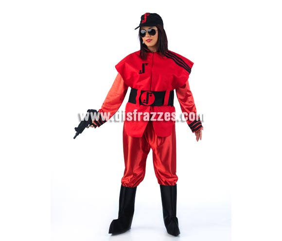 Disfraz de la serie televisiva V Los Visitantes de la década de los años 80 para mujer. Confeccionado por nosotros. Disponible en varias tallas. Un disfraz ideal para Grupos o Comparsas, pero se vende desde 1 unidad. Incluye gorra, cubrebotas, pantalones, camisa y peto decorado con detalles en negro. Pistola y gafas NO incluidas. Éste disfraz fue ideado por GaryGar, no aceptes imitaciones.