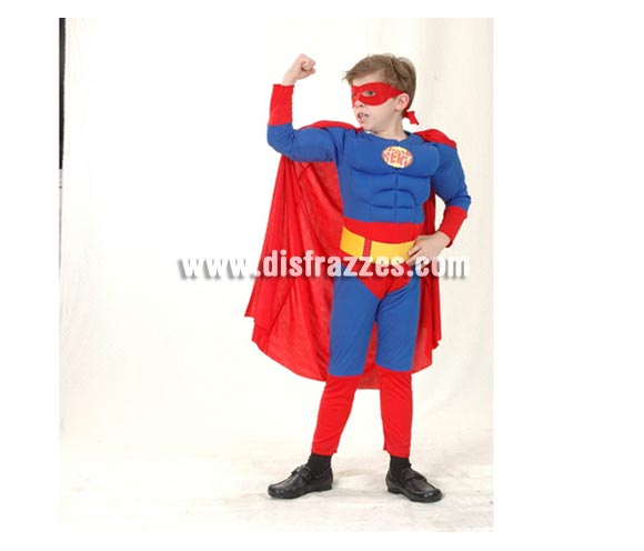 Disfraz de Héroe Musculóso infantil barato para Carnaval. Talla de 7 a 9 años. Incluye mono con relleno imitando músculos, cinturón, antifaz y capa. Para jugar a ser Superman. Éste traje es perfecto para Carnaval y como regalo en Navidad, en Reyes Magos, para un Cumpleaños o en cualquier ocasión del año. Con éste disfraz harás un regalo diferente y que seguro que a los peques les encantará y hará que desarrollen su imaginación y que jueguen haciendo valer su fantasía. 
¡¡Compra tu disfraz para Carnaval o para regalar en Navidad o en Reyes Magos en nuestra tienda de disfraces, será divertido!!
