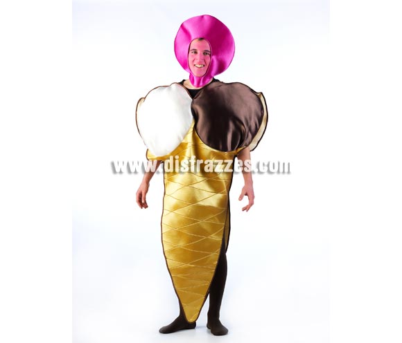 Disfraz de Cucurucho de tres sabores para adultos. Disponible en 2 tallas. Incluye gorro y disfraz de cucurucho. Éste disfraz es muy original y exsclusivo, sólo lo podrás ver en nuestra web, ideado por nosotros y es perfecto para ir diferente en Cualquier Fiesta de disfraces. Ideal para Grupos, Peñas y Comparsas.