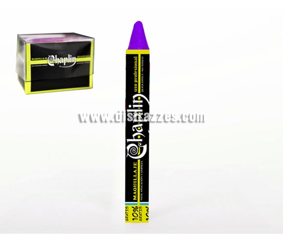 Lápiz maquillaje de 11 cm. y 15 gr. de color violeta. Artículo de Maquillaje ideal para caracterizarte en Carnaval, en Halloween o en cualquier fecha del año que tengas ocasión para ir de Fiesta.