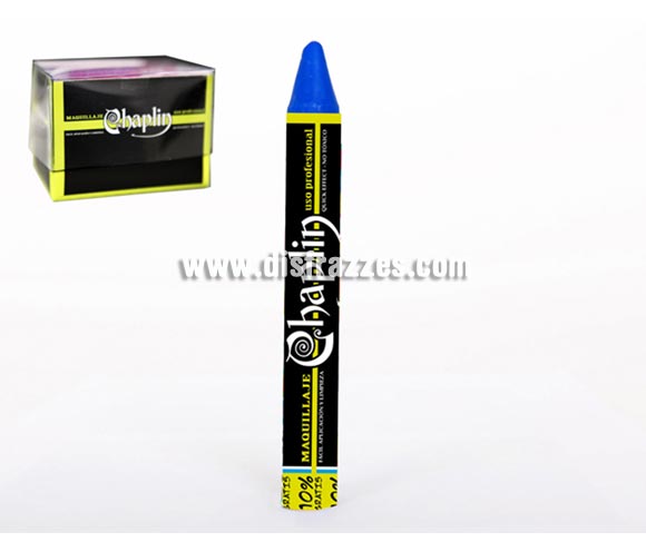 Lápiz maquillaje de 11 cm. y 15 gr. de color azul oscuro. Artículo de Maquillaje ideal para caracterizarte en Carnaval, en Halloween o en cualquier fecha del año que tengas ocasión para ir de Fiesta.