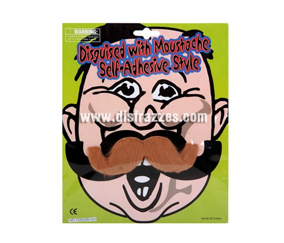 Bigote flexible rubio. Perfecto para disfraces de Vikingo y Astérix.