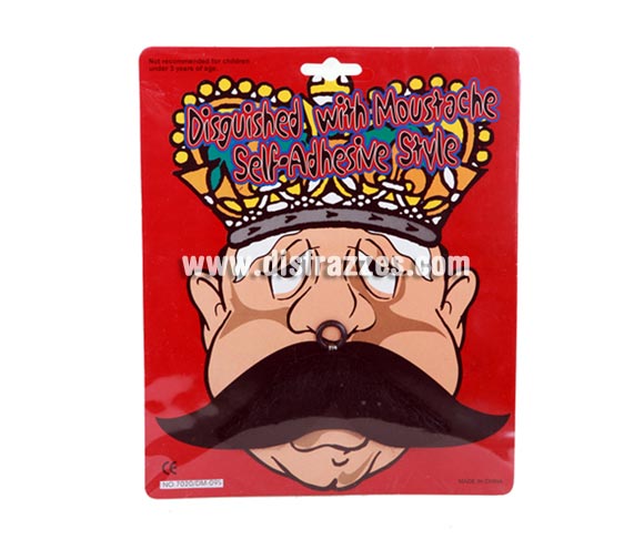 Bigote adhesivo estilo Rey.