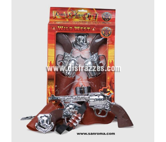Set pistolas Cowboy o pistolero 27cm.