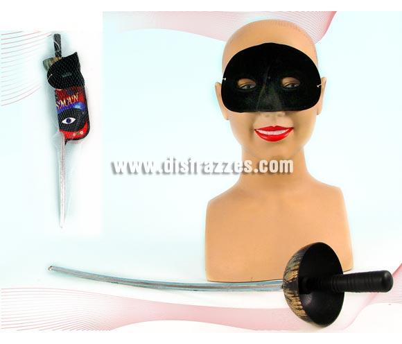 Set de Espada Florete 64cm. y máscara del Zorro.