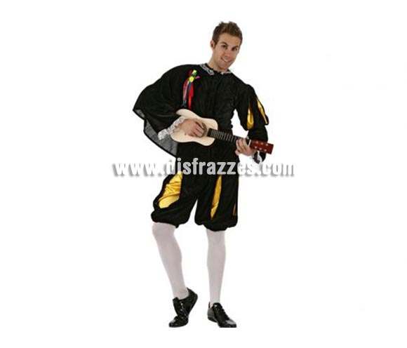 Disfraz barato de Tuno adulto para hombre. Talla 2 ó talla standar M-L = 52/54. Incluye pantalón y camisa.