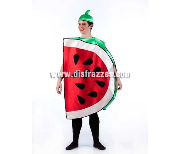 Disfraz de Sandía para adultos. Talla Universal. Incluye gorro y cuerpo del disfraz. Éste disfraz es perfecto para ir diferente al resto y es ideal para Peñas, Grupos y Comparsas.