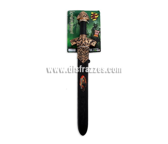 Espada Guerrero de 60 cm. con luz y sonido. Perfecta como complemento de los disfraces de Vikingo, Centurión Romano, Gladiador, Caballero Medieval, etc. etc.