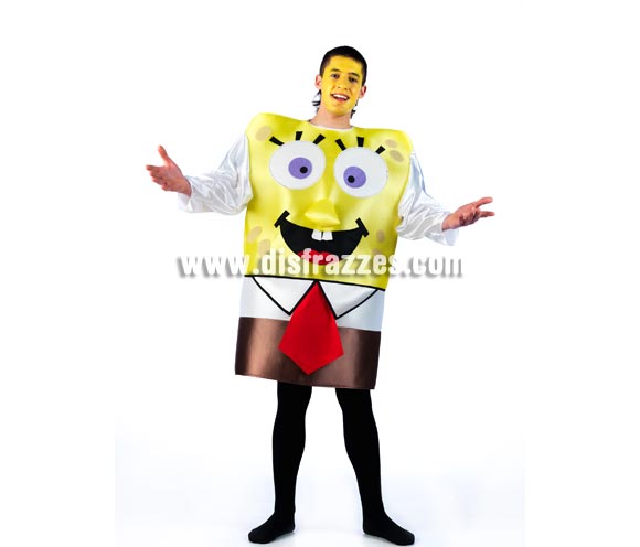 Disfraz de Esponja Marina para adultos. Incluye disfraz. Medias NO incluidas. Perfecto para Peñas, Grupos y Comparsas. Para poder jugar con Patricio, Arenita, Calamardo.... los mejores amigos de Bob Esponja. 