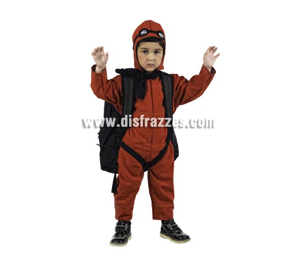 Disfraz de Paracaidista Deluxe para niño. Alta calidad, hecho en España. Disponible en varias tallas. Incluye mono y gorro.