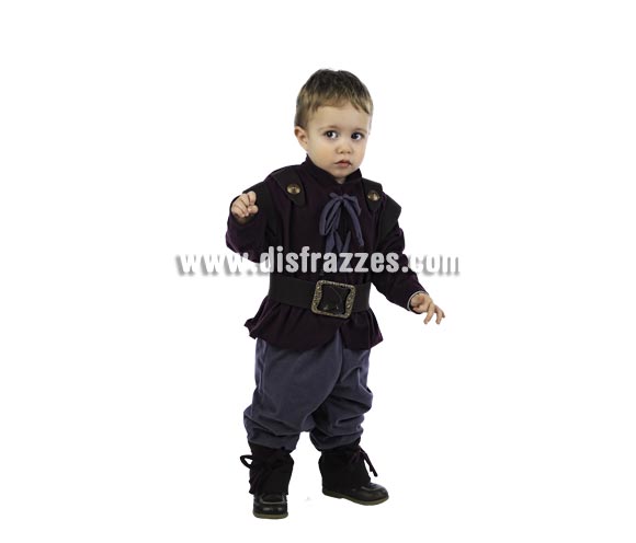 Disfraz de Aventurero Medieval Deluxe para niños. Alta calidad, hecho en España. Disponible en varias tallas. Incluye camisa con cinturón y pantalón con botas.