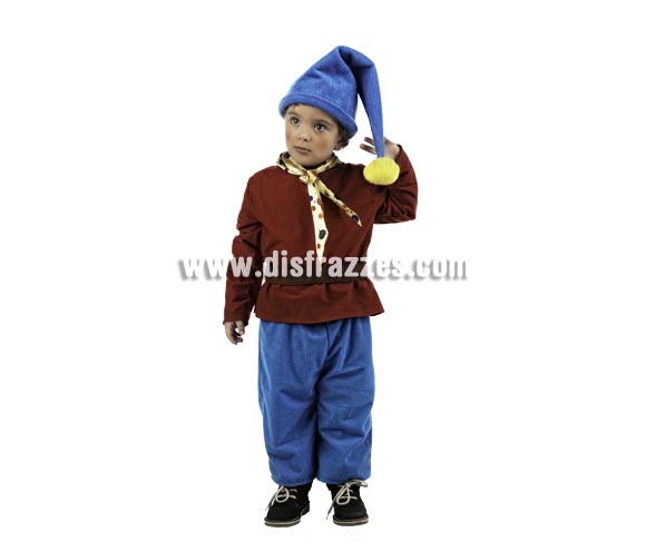 Disfraz de Elfo Deluxe para niños. Alta calidad, hecho en España. Disponible en varias tallas. Incluye camisa, pantalón, cinturón pañuelo y gorro.
