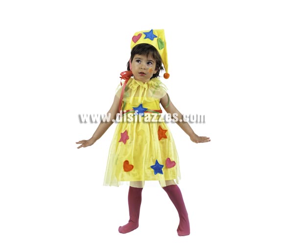 Disfraz de Ninfa Parchis Deluxe para niña. Alta calidad, hecho en España. Disponible en varias tallas. Incluye vestido, gorro y golilla.